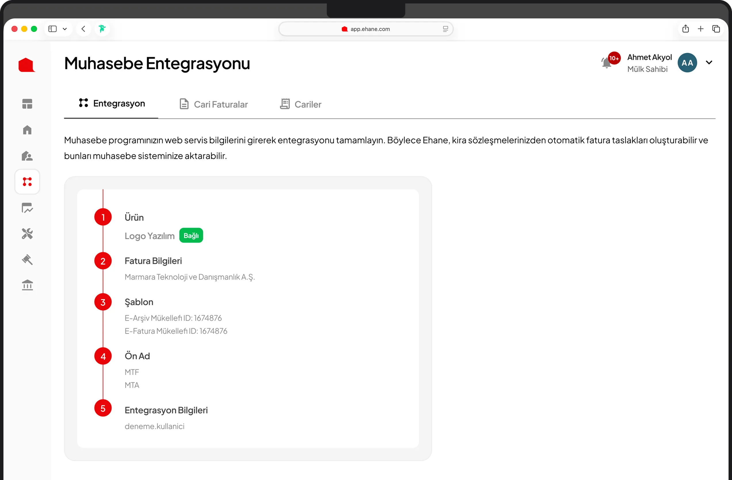 Muhasebe Entegrasyonu
